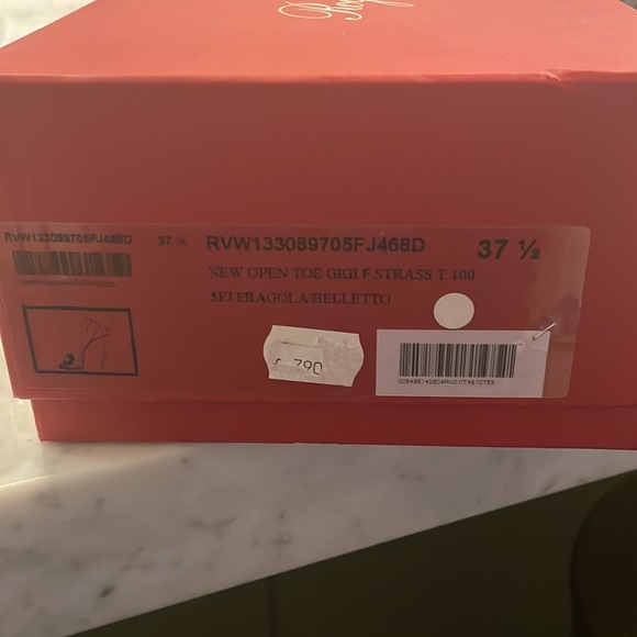 Roger Vivier open toe Gigi strass pumps with rhinestone buckle. - Picture 6 of 6